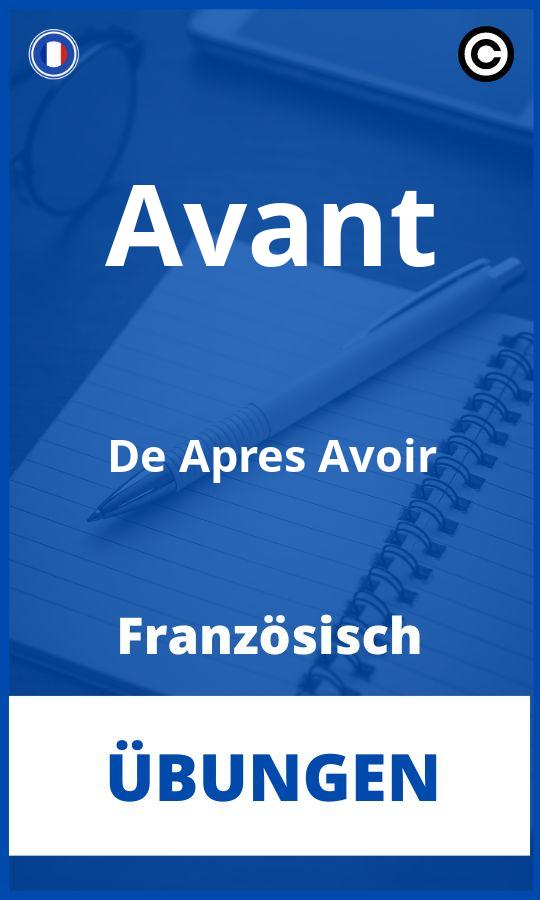 Übungen Französisch Avant De Apres Avoir PDF