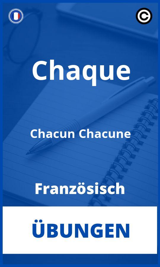 Chaque Chacun Chacune Französisch Übungen mit Lösungen PDF