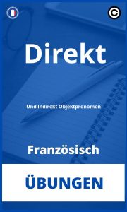 Französisch Direkt Und Indirekt Objektpronomen Übungen PDF