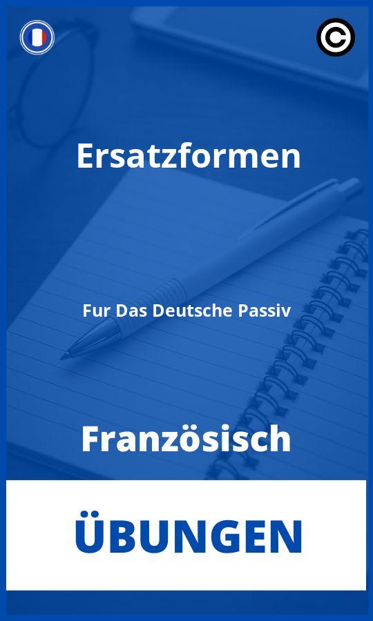 Französisch Ersatzformen Für Das Deutsche Passiv Übungen PDF