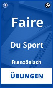 Faire Du Sport Französisch Übungen mit Lösungen PDF