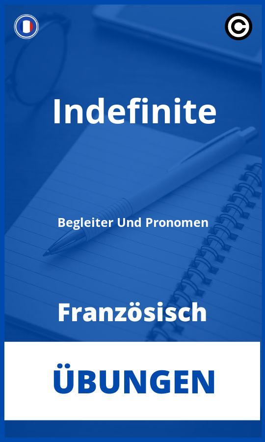 Französisch Indefinite Begleiter Und Pronomen Übungen mit Lösungen PDF