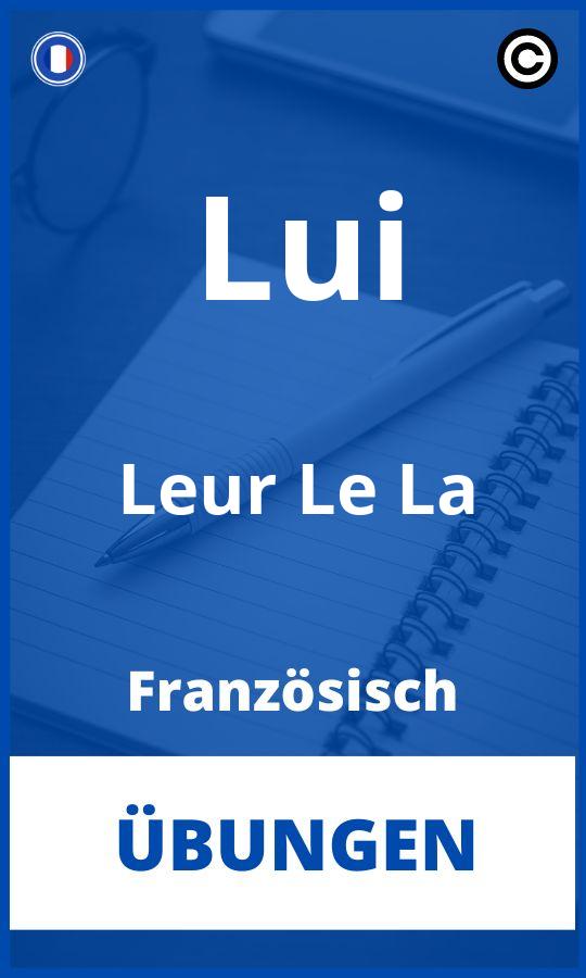 Französisch Lui Leur Le La Übungen PDF