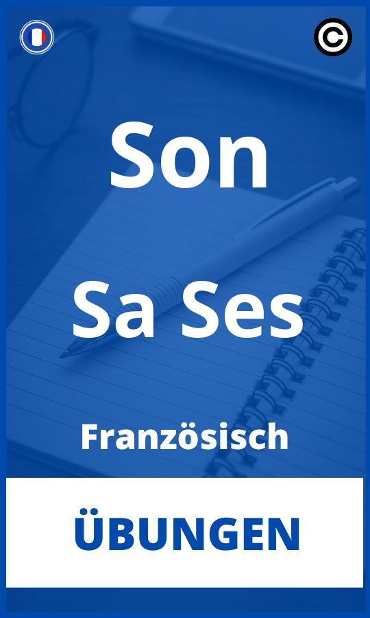 Übungen Französisch Son Sa Ses PDF